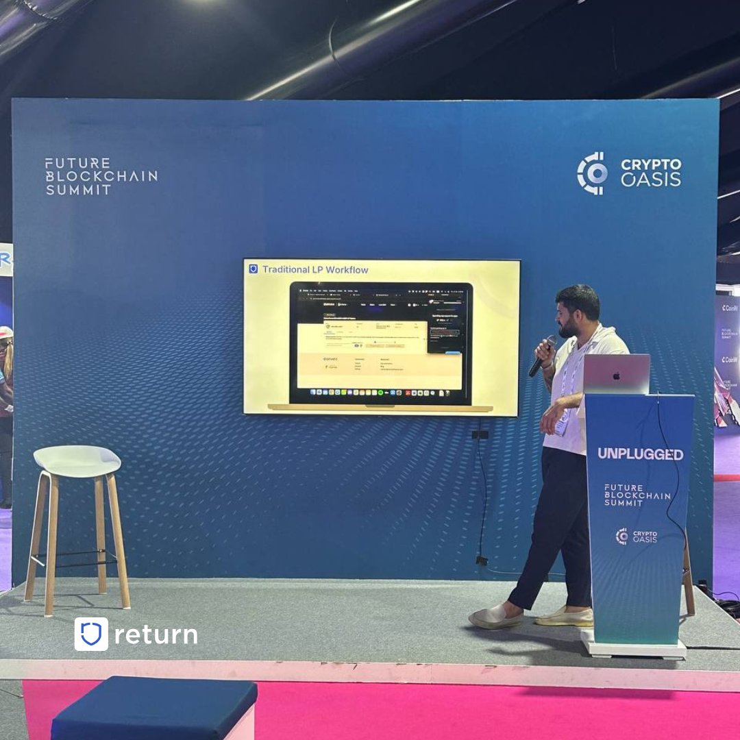 ReturnFinance's tweet photo. 📸 A few shots of our CFO, @ali_aladdin_, presenting at #WEB3FEST during the #FutureBlockchainSummit2024 ! He spoke on "Simplicity & Compliance: Unlocking the New Wave of DeFi Liquidity."
His presentation tackled the complexities of #DeFi, including blockchain interactions, regulatory hurdles, fragmented liquidity, and financial reporting. He demonstrated the traditional liquidity provisioning workflow, contrasting it with Return Finance's streamlined process for earning yield.
Ali also highlighted the importance of regulation for institutional adoption, and teased future developments—exciting things are on the horizon! 🚀
#DeFi #Regulation #FutureofYield