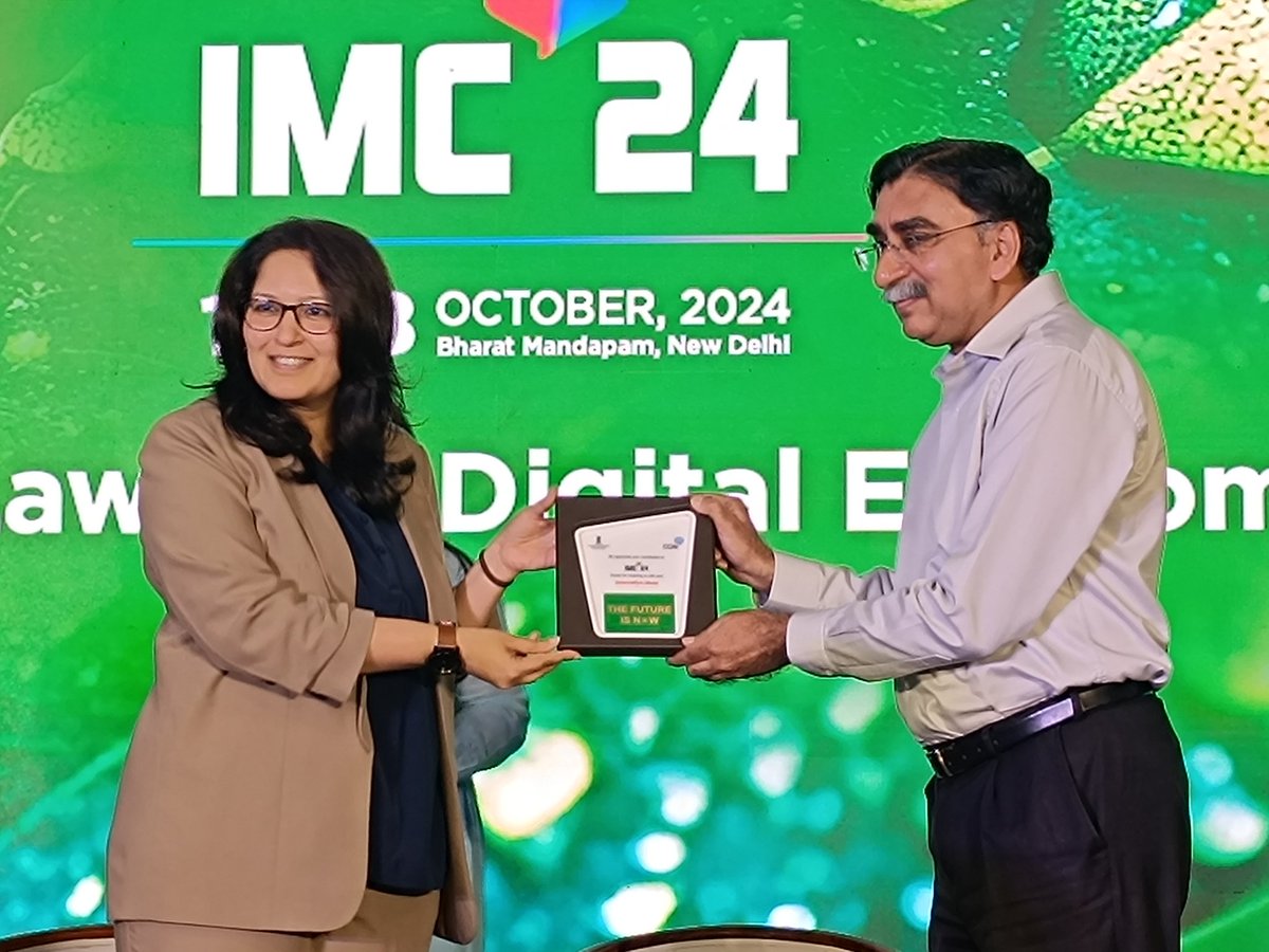 raji2008's tweet photo. #Data Laws for #Digital #Economy participating Shri #AmitMathur from @reliancejio at #IMC24 @exploreIMC https://t.co/NIIOlpajXw
