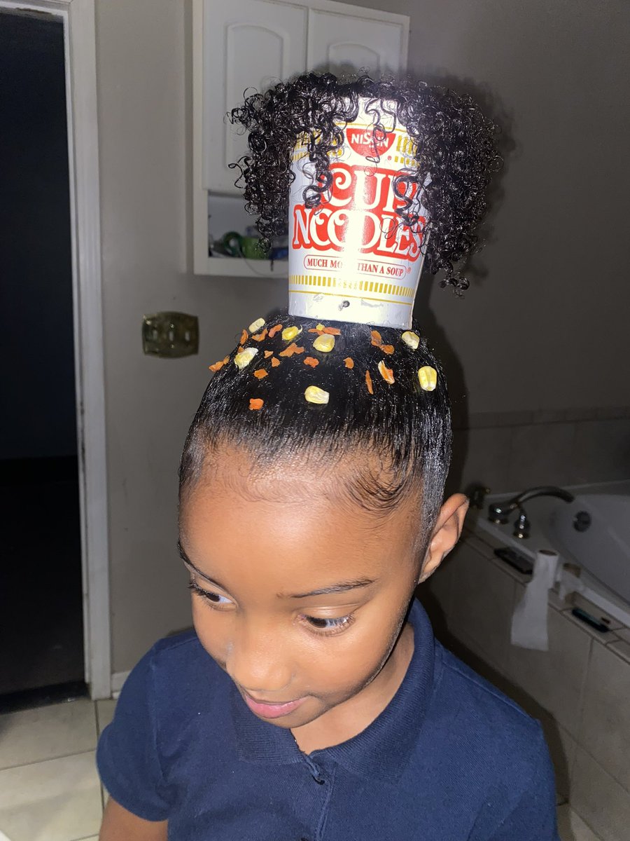 Crazy hair day at school.  I think she won 😮‍💨🥰