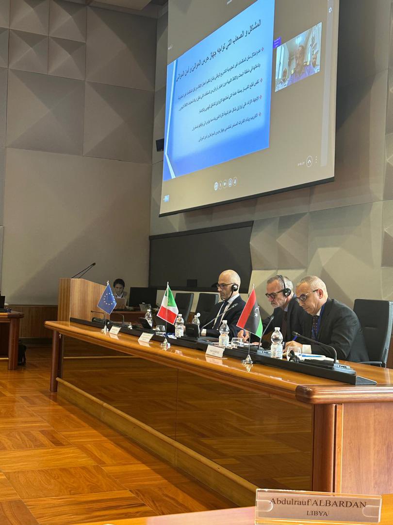 nicolaorlando's tweet photo. Every nation has the right to manage its borders and migration effectively - and the duty to do so upholding universal human rights.

Honored to join the 6th Steering Committee of the #EU-funded SIBMMIL project (Support to Integrated Border and Migration Management in #Libya) hosted by the Italian Ministry of the Interior in Rome today with the participation of representatives of all the Libyan migration and border management authorities.

We welcomed the progress made since the 17 July Trans-Mediterranean Migration Forum in Tripoli, particularly the notable increase in migrants’ Voluntary Human Returns supported by the EU.

I commended Libya’s ongoing efforts to save lives at sea and in the desert, and the operationalization of the Tripoli Maritime Rescue Coordination Centre with support by SIBMMIL, and reaffirmed the EU’s commitment to combating human smuggling and trafficking.

We reiterated our determination to strengthen Libya’s human rights-compliant border management capacity with a stronger focus on securing land borders through our partners, including the Italian Ministry of Interior @Viminale, @ItalianNavy, Guardia di Finanza @GDF, @_Carabinieri_ and @IOM_Libya.