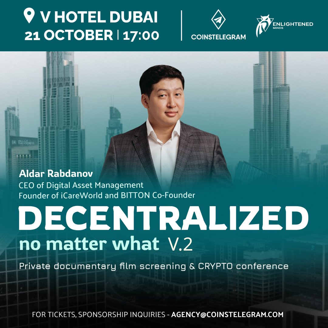 Happy to have Aldar Rabdanov , Founder &amp; CEO at Digital Asset Management. at the premiere of our #Web3 documentary in Dubai 🇦🇪

Documentary features Vitalik Buterin (creator of Ethereum), Paolo Ardoino(CEO Tether), Yat Siu (Chairman Animoca Brands), Arthur Hayes(co-Founder