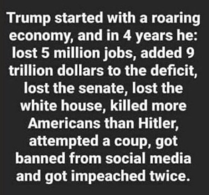 GeorgeCrawIN's tweet photo. @JoJoFromJerz Trump sucked as President https://t.co/FSOpZGj3B5