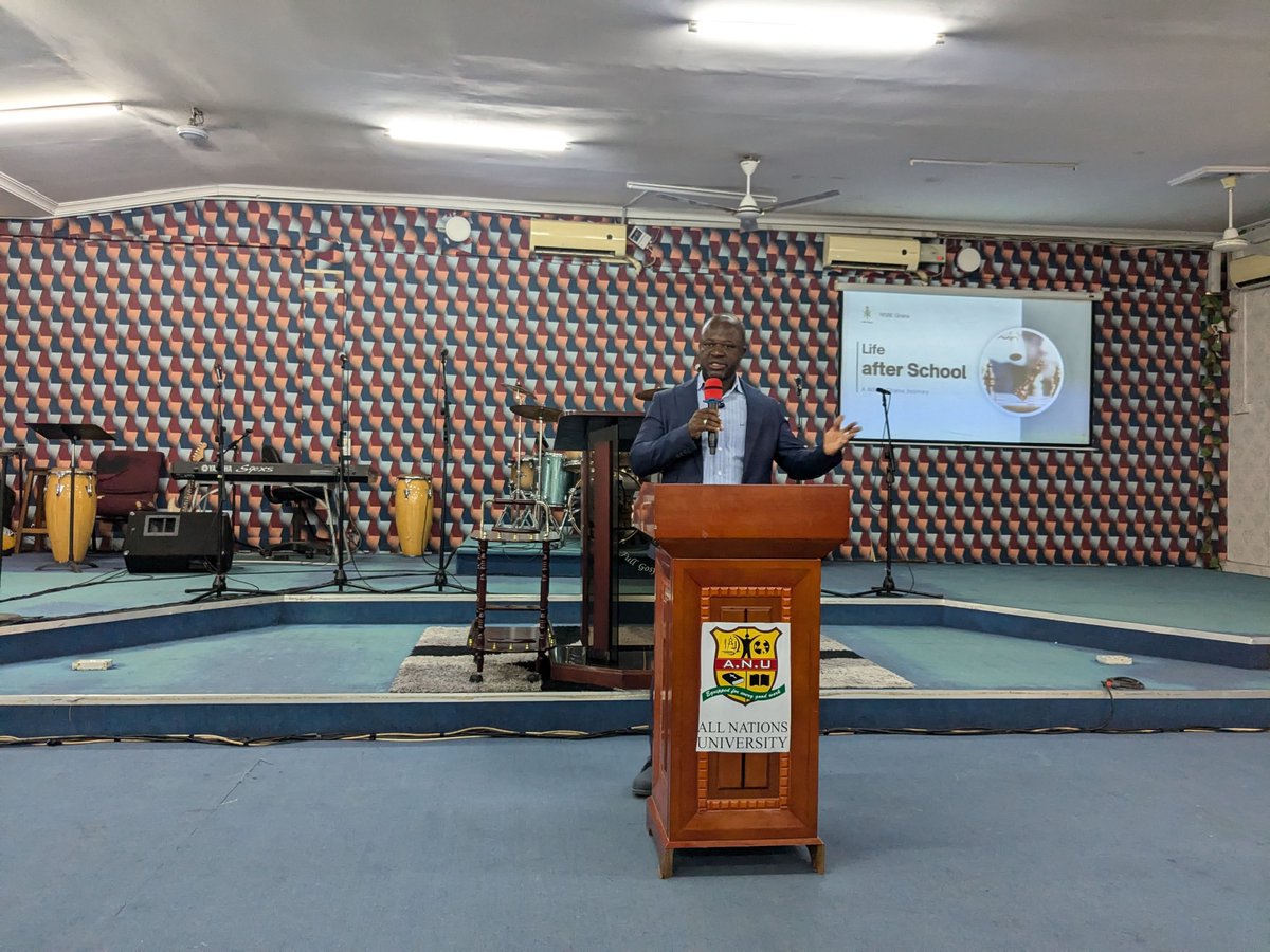 We had a great time at <a href="/anucofficial/">All Nations University</a>, presenting <a href="/NSBE/">NSBE</a>'s impact to students at the "After School, What Next?" event. Over 40 students showed interest in joining! Thanks to Hon. <a href="/MOBaafi/">Michael Okyere Baafi</a>  for gracing the occasion and sharing with us. 🚀 #NSBEGhana #STEM #Mentorship #NSMQPrelims