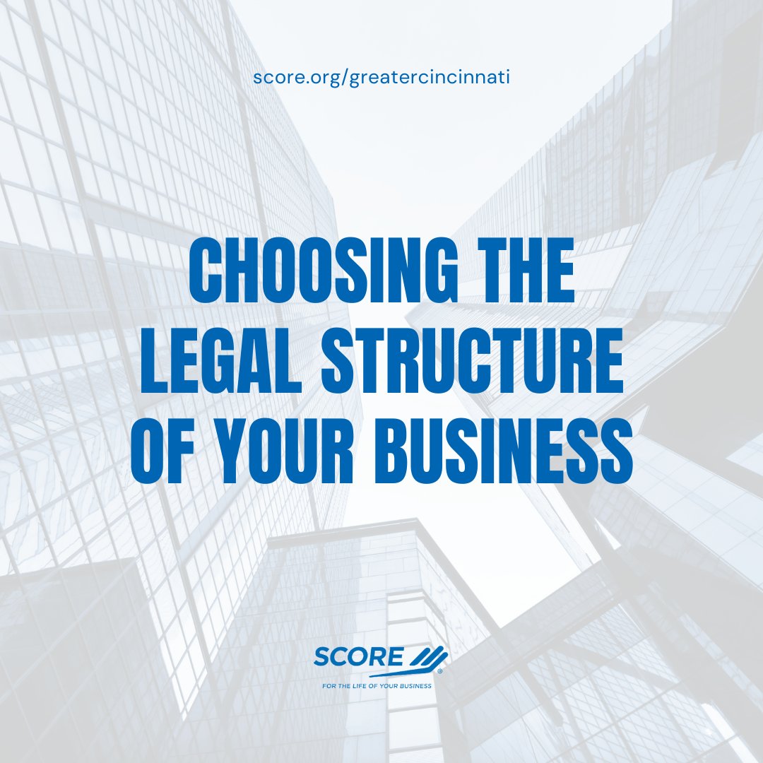 CincinnatiSCORE's tweet image. Discover the key factors to consider when choosing the perfect legal structure for your business.

Learn more: bit.ly/44pc0jd 

#BusinessTips #LegalAdvice #BusinessStructure