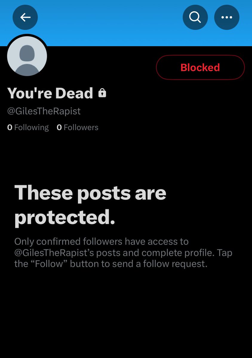 Gmoxom's tweet photo. Oh yeah this is definitely who I want to be able to see my posts. The death threat I received in high school that despite numerous reports and a trip to the police is still online.

(They only follow one account, it’s me and it was preceded by a week of 1am phone calls) https://t.co/l6r6y4Nyh1