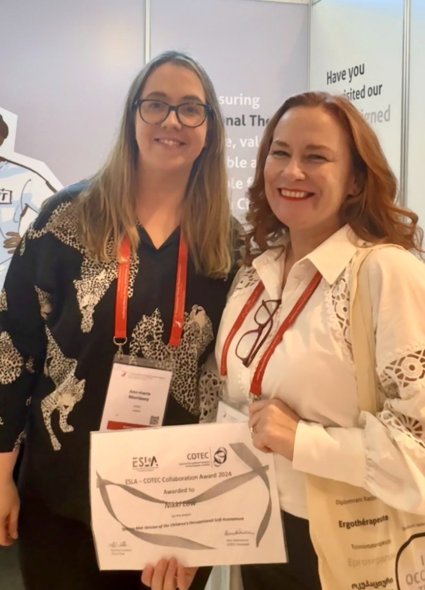 🦋 Nikki Low 🦋 🙊🙉🙈 (@niksneezy) on Twitter photo Highlight of the day #oteurope2024 meeting the very lovely <a href="/DrAnnMarieMorrs/">Ann-Marie Morrissey</a> & receiving a certificate from <a href="/COTECEurope/">COTEC</a> for the collaboration with colleague & friend <a href="/JLaneSLT/">Jess Lane</a> on our <a href="/TalkingMats/">TalkingMats</a> project. Thank you also to COTEC for my ticket to the congress, it’s been incredible Highlight of the day #oteurope2024 meeting the very lovely <a href="/DrAnnMarieMorrs/">Ann-Marie Morrissey</a> & receiving a certificate from <a href="/COTECEurope/">COTEC</a> for the collaboration with colleague & friend <a href="/JLaneSLT/">Jess Lane</a> on our <a href="/TalkingMats/">TalkingMats</a> project. Thank you also to COTEC for my ticket to the congress, it’s been incredible