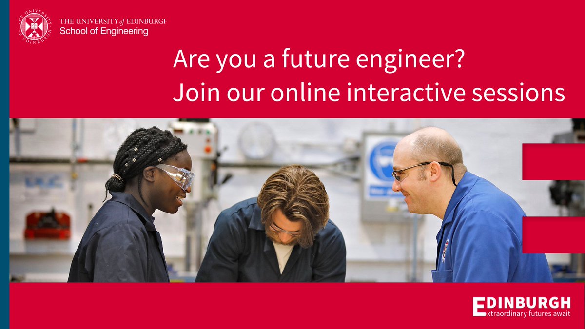 School of Engineering (@schoolofeng_uoe) on Twitter photo Thinking of studying #engineering <a href="/EdinburghUni/">The University of Edinburgh</a>? Join our interactive online sessions from 28 Oct 2024! ✔️ Talk with academics and graduates ✔️ Learn about our programs ✔️ Get your questions answered. Your future in engineering starts here! 🚀
Register edin.ac/3yZF3zJ Thinking of studying #engineering <a href="/EdinburghUni/">The University of Edinburgh</a>? Join our interactive online sessions from 28 Oct 2024! ✔️ Talk with academics and graduates ✔️ Learn about our programs ✔️ Get your questions answered. Your future in engineering starts here! 🚀
Register edin.ac/3yZF3zJ