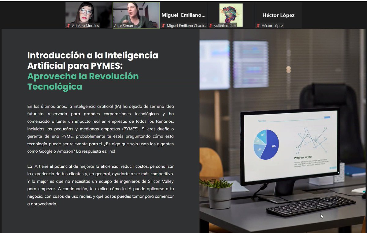 Comienza el taller Inteligencia Artificial en las PYMES.
Entra aquí:
us06web.zoom.us/meeting/regist…