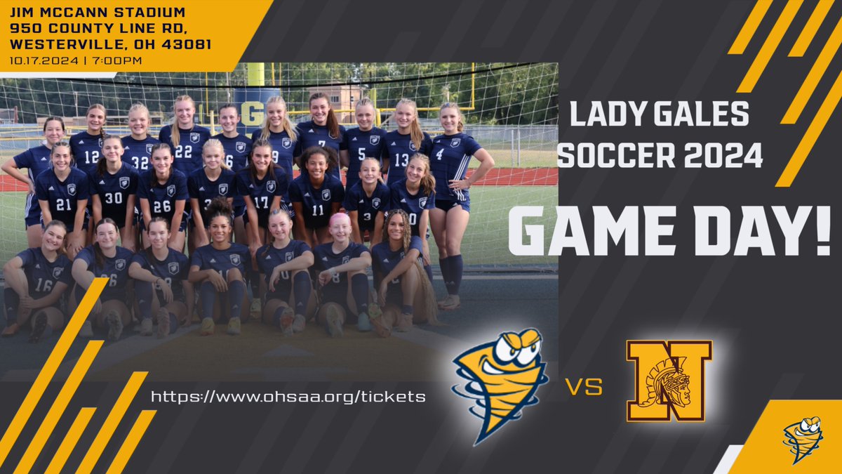 Our Lady Gales compete in their first playoff game tonight at Westerville North! Join us to cheer them on!

#GoLadyGales