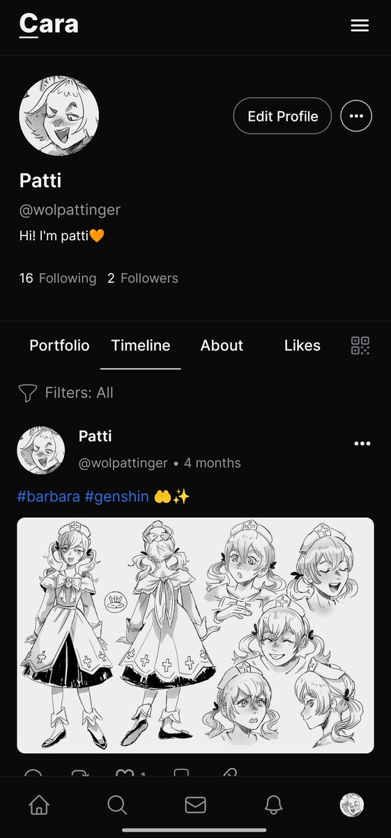 Hello everyone!! 
I have Cara and BlueSky accounts!

Blsky: bsky.app/profile/wolpat…

Cara: cara.app/wolpattinger