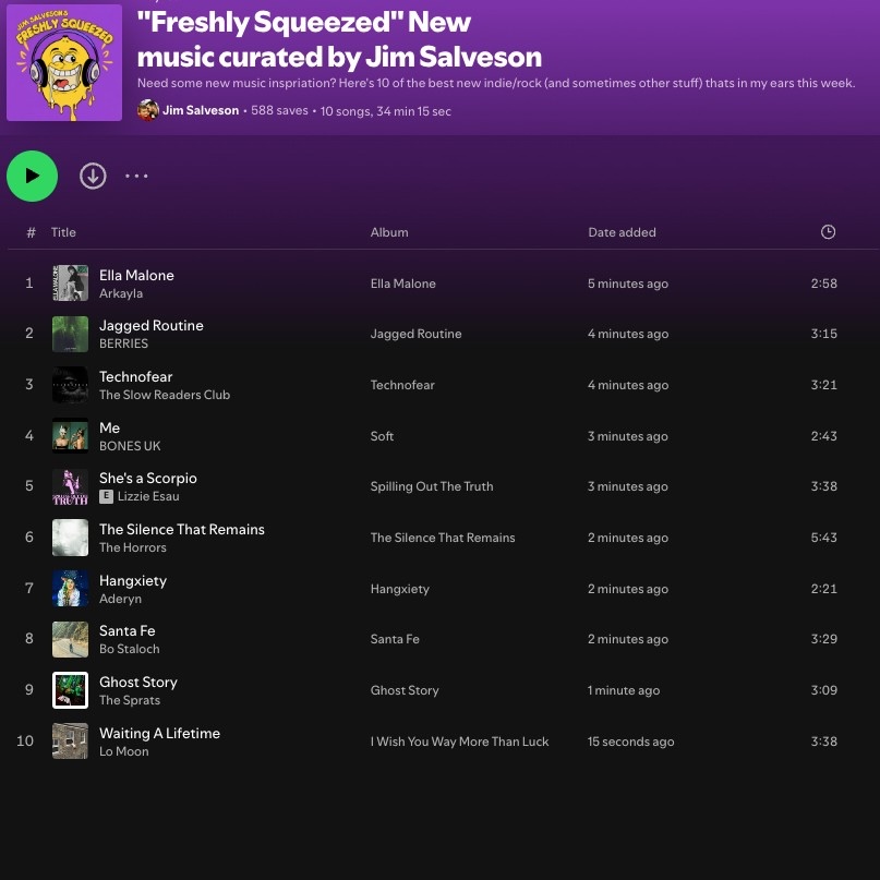 I'm checking out for a few days so sharing this weeks new music playlist early!

As normal, 10 of the freshest and bestest tunes on the link below.

Listen to it, Share it, Save it.

open.spotify.com/playlist/76Qbr…