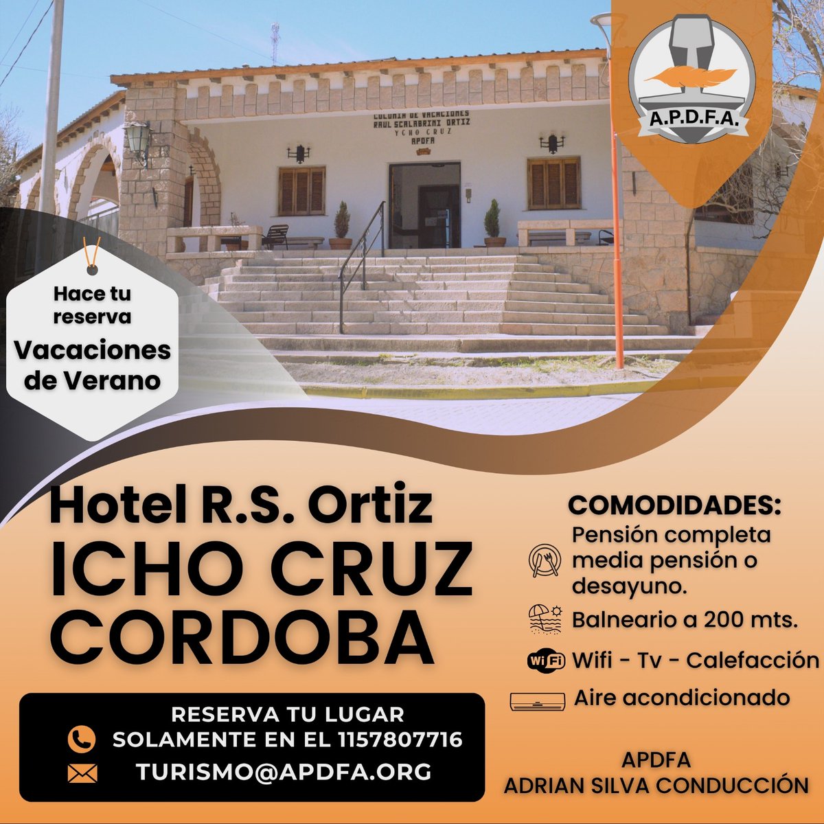Vacaciones temprada 2024/2025

Hace tu Reserva de acuerdo al cronograma. Te esperamos.

1157807716
Turismo@apdfa.org

<a href="/ApdfaAdrian/">Silva Adrian Apdfa</a> 
<a href="/APDFApuertosOK/">APDFA Ferroportuarios</a> 
<a href="/ApdfaListaGris/">APDFA LISTA GRIS</a> 
<a href="/apdfanacional/">A.P.D.F.A.</a> 
<a href="/JApdfa/">Juventud Sindical Apdfa</a>