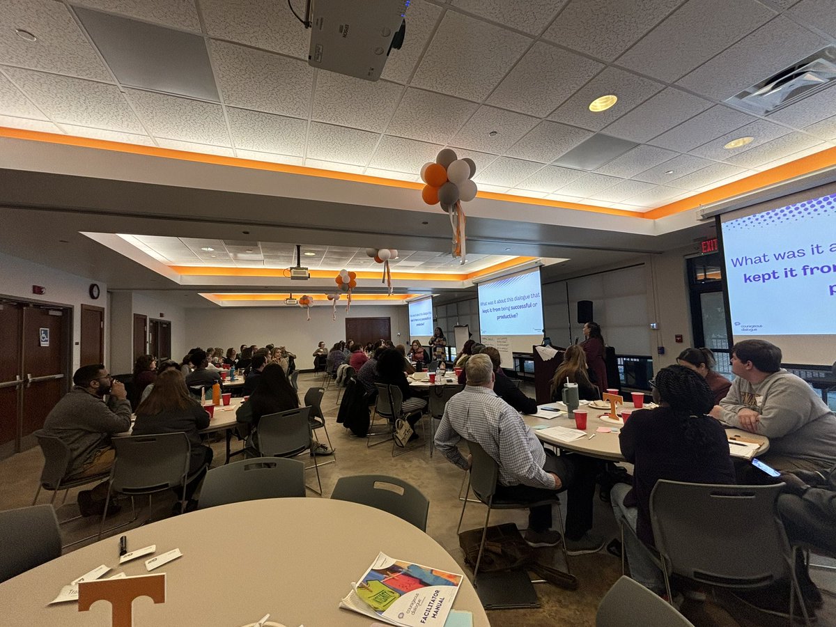 Today’s Courageous Conversations/Thoughtful Thursday session was a valuable opportunity for learning through the tension and challenge of difficult dialogue. The practice of civility doesn’t always have to be comfortable. <a href="/UTKDOS/">Office of the Dean of Students</a> <a href="/UTKStudentLife/">UTK Student Life</a>