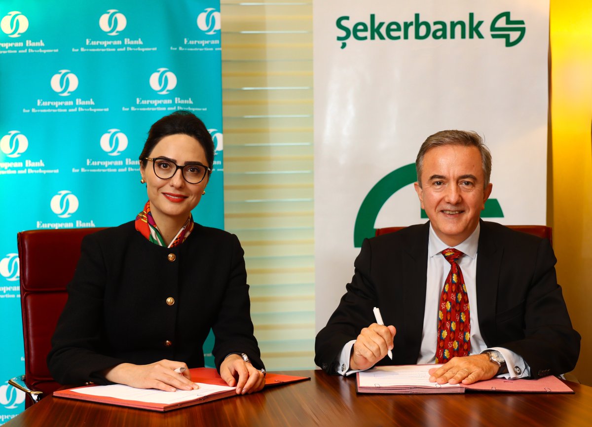 We're boosting agri-financing in Türkiye!

Our €25M loan to <a href="/sekerbank/">Şekerbank T.A.Ş.</a> will be used to on-lend to clients implementing green economy investments, most notably sustainable agriculture.

The financing comes under <a href="/EBRD/">The EBRD</a>’s Green Economy Financing Facility II

ebrd.com/news/2024/ebrd…