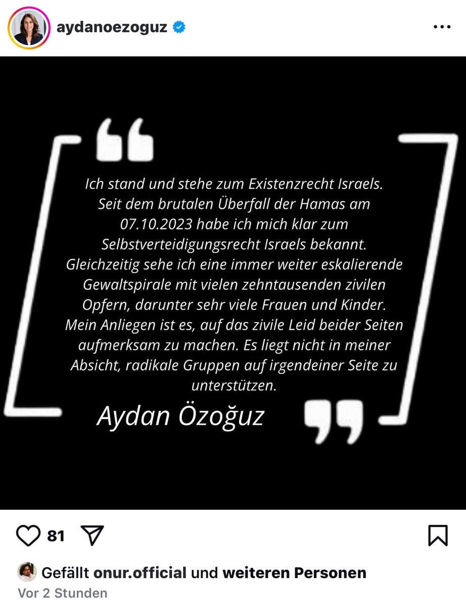 Volker Beck 🐋 🇺🇦🇮🇱🎗️ (@volker_beck) on Twitter photo Das reicht nicht aus, liebe aydan <a href="/oezoguz/">Aydan Özoğuz</a>.
Ohne Klarstellung und eine Bitte um Entschuldigung ist das für ein Mitglied des Präsidium des Bundestages inakzeptabel.
1/2 Das reicht nicht aus, liebe aydan <a href="/oezoguz/">Aydan Özoğuz</a>.
Ohne Klarstellung und eine Bitte um Entschuldigung ist das für ein Mitglied des Präsidium des Bundestages inakzeptabel.
1/2
