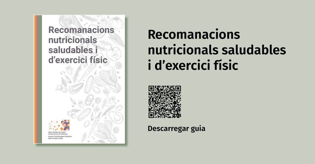 🥦🥬🥣🥗🏃🏼 Ja podeu descarregar la Guia de “Recomanacions nutricionals saludables i d’exercici físic”
A la web de la XULA ⬇️⬇️
…0-451b-a4f2-1895580e2ced.filesusr.com/ugd/f4ed6e_374…
#CongrésXULA2024  #Nutrició  #SalutCardiovascular