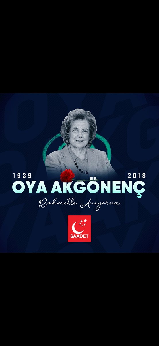 Oya Akgönenç Hanımefendi'yi vefatının seneidevriyesinde rahmetle anıyoruz.