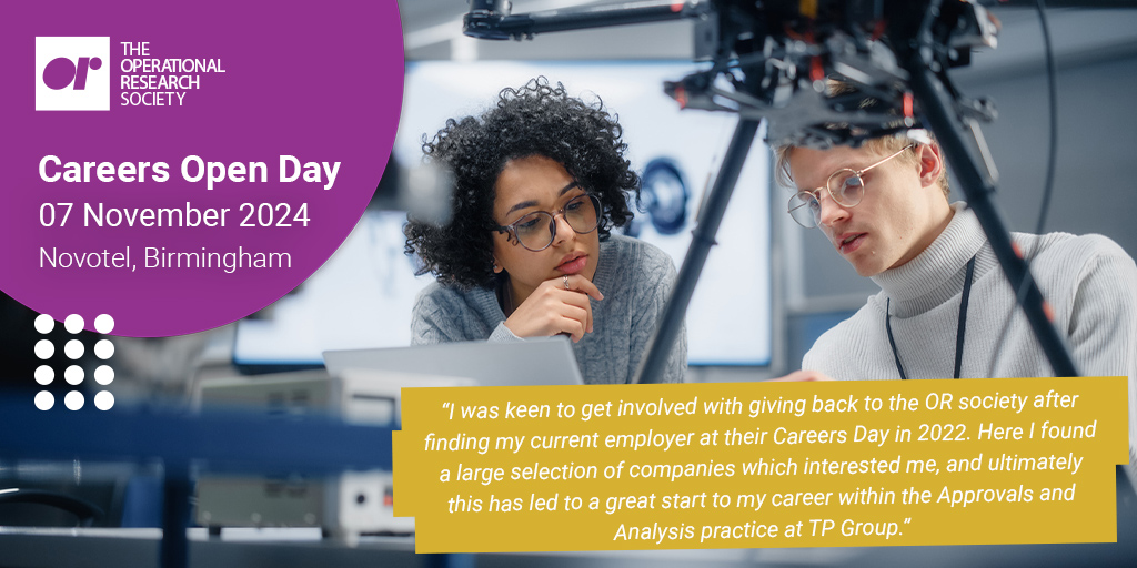 Are you interested in diving into the world of Operational Research? Our Careers Open Day is a great opportunity to discover exciting opportunities, connect with industry leaders and enrich your academic journey.

🗓️ Date: 7 November
🔗 Register Now:  pulse.ly/e5iie0dlkc