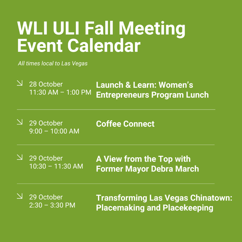 UrbanLandInst's tweet photo. 📢 Join ULI's Women’s Leadership Initiative for exclusive networking, education, and specialized programming at the #FallMeeting in Las Vegas, October 28-30, 2024! Discover innovative sessions and secure your spot at https://t.co/nWOFkU36CL