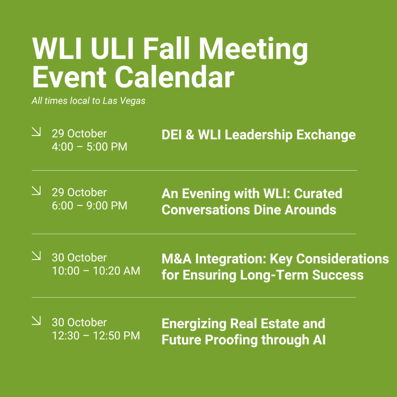 UrbanLandInst's tweet photo. 📢 Join ULI's Women’s Leadership Initiative for exclusive networking, education, and specialized programming at the #FallMeeting in Las Vegas, October 28-30, 2024! Discover innovative sessions and secure your spot at https://t.co/nWOFkU36CL