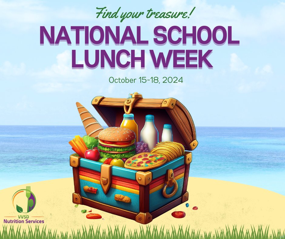 Tomorrow is your LAST chance to enter our special giveaway! Every day you join us for lunch you'll be entered into a drawing to win some amazing prizes! Don’t miss out—every meal counts toward a chance to win! See you at lunch!

#NSLW24 #VVSDNutritionServices