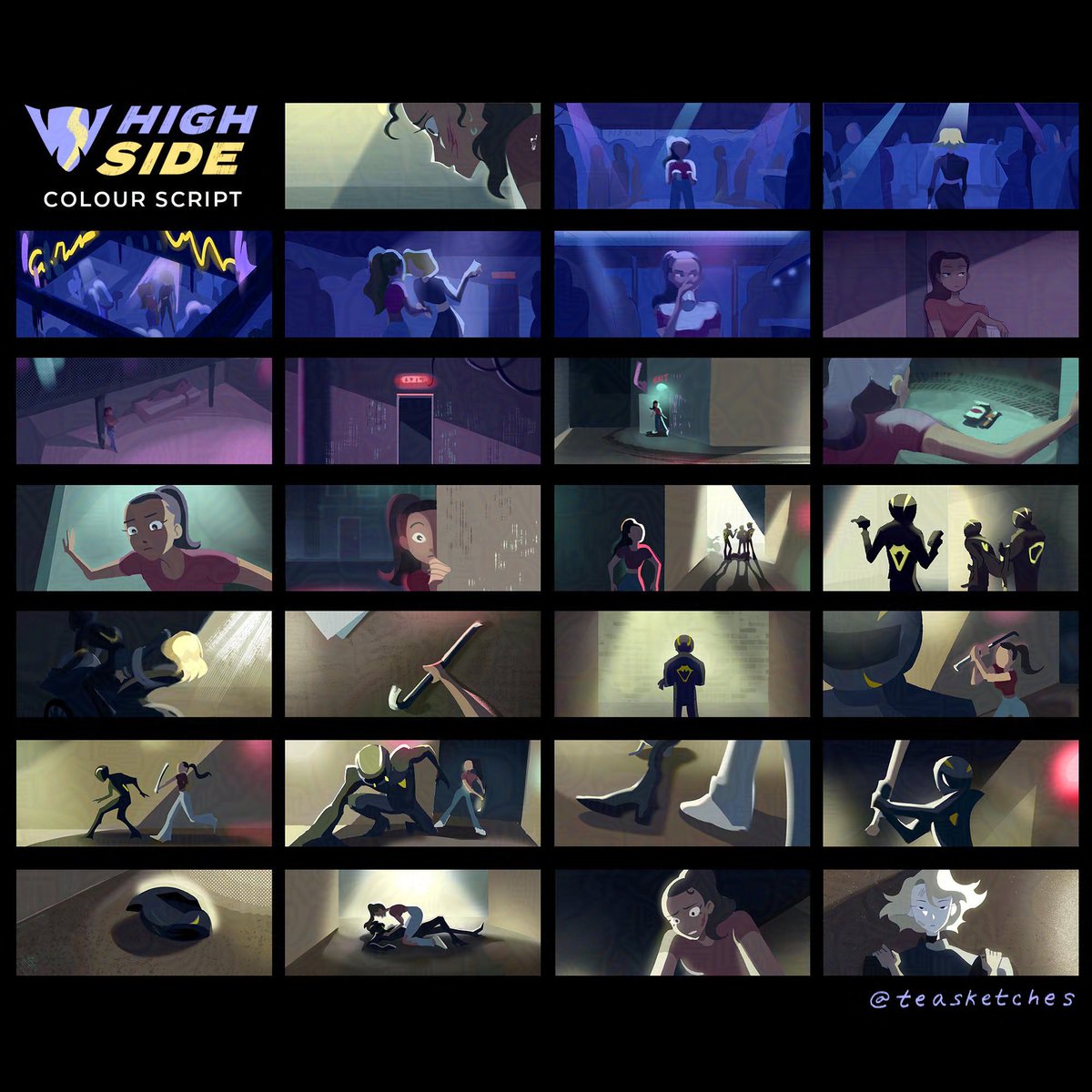 colour script for my short film! #visdev #conceptart