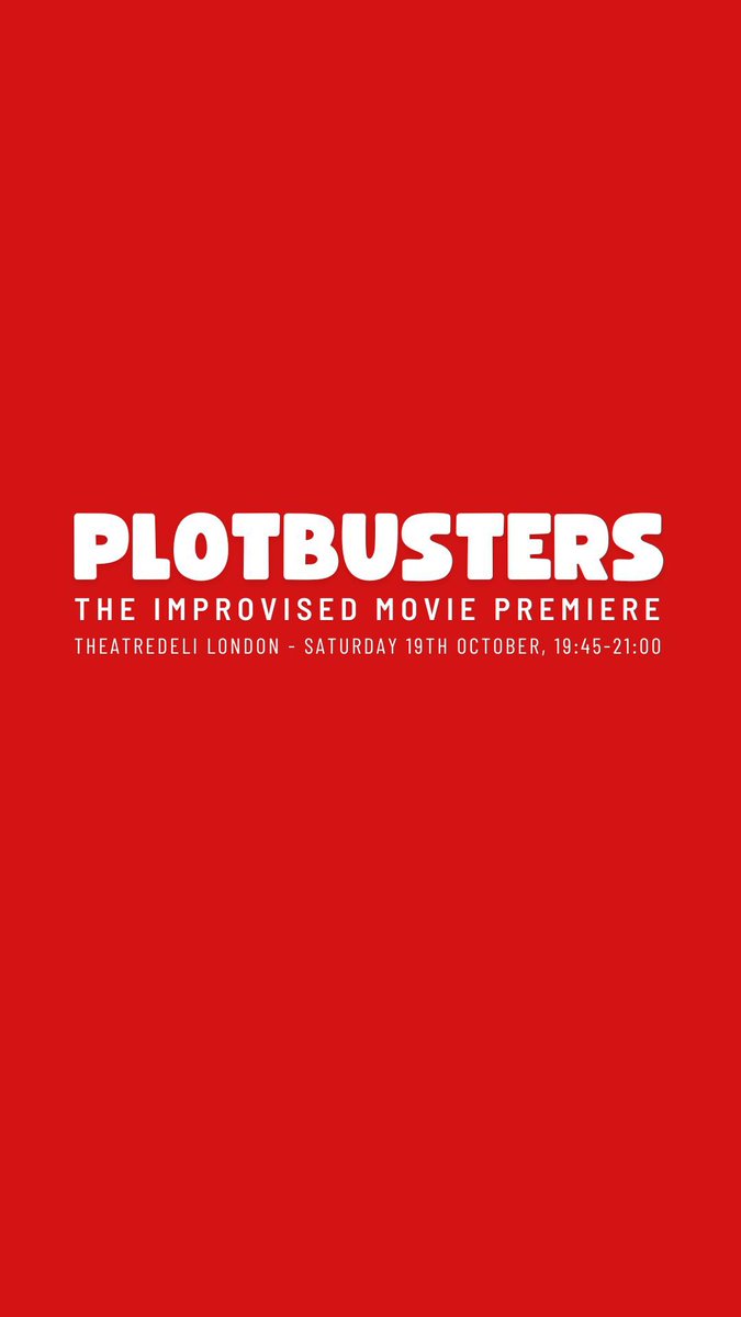 Realised I didn’t tweet that I’m IN AN IMPROV SHOW THIS SATURDAY please book tickets because I’m full of fear and excitement!!!

 eventbrite.com/e/plotbusters-…