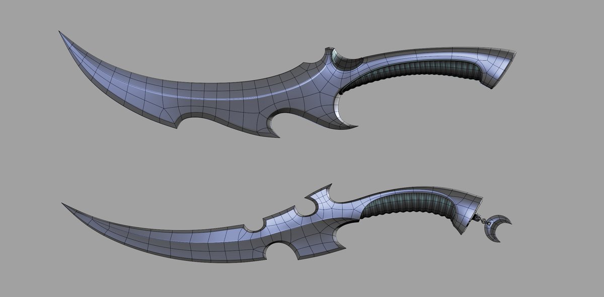 slipgatecentral's tweet photo. Drukhari daggers for Lelith, maya/zbrush mixed workflow. https://t.co/xiyJXbOm8d