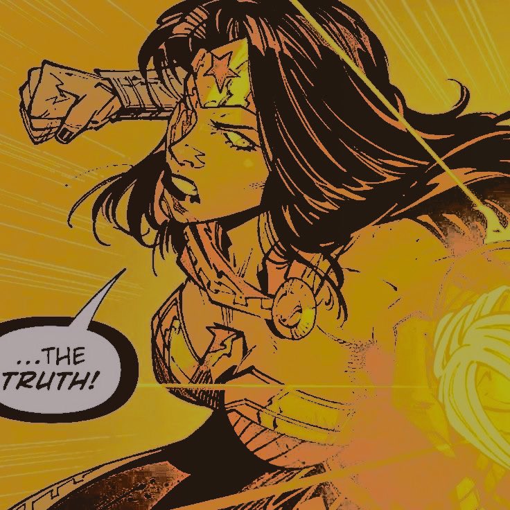 “Wonderful.” The Amazonian, quickly lifts up her bracelet to block his jab , before she retaliates with her free hand to take a  hit at his arm .