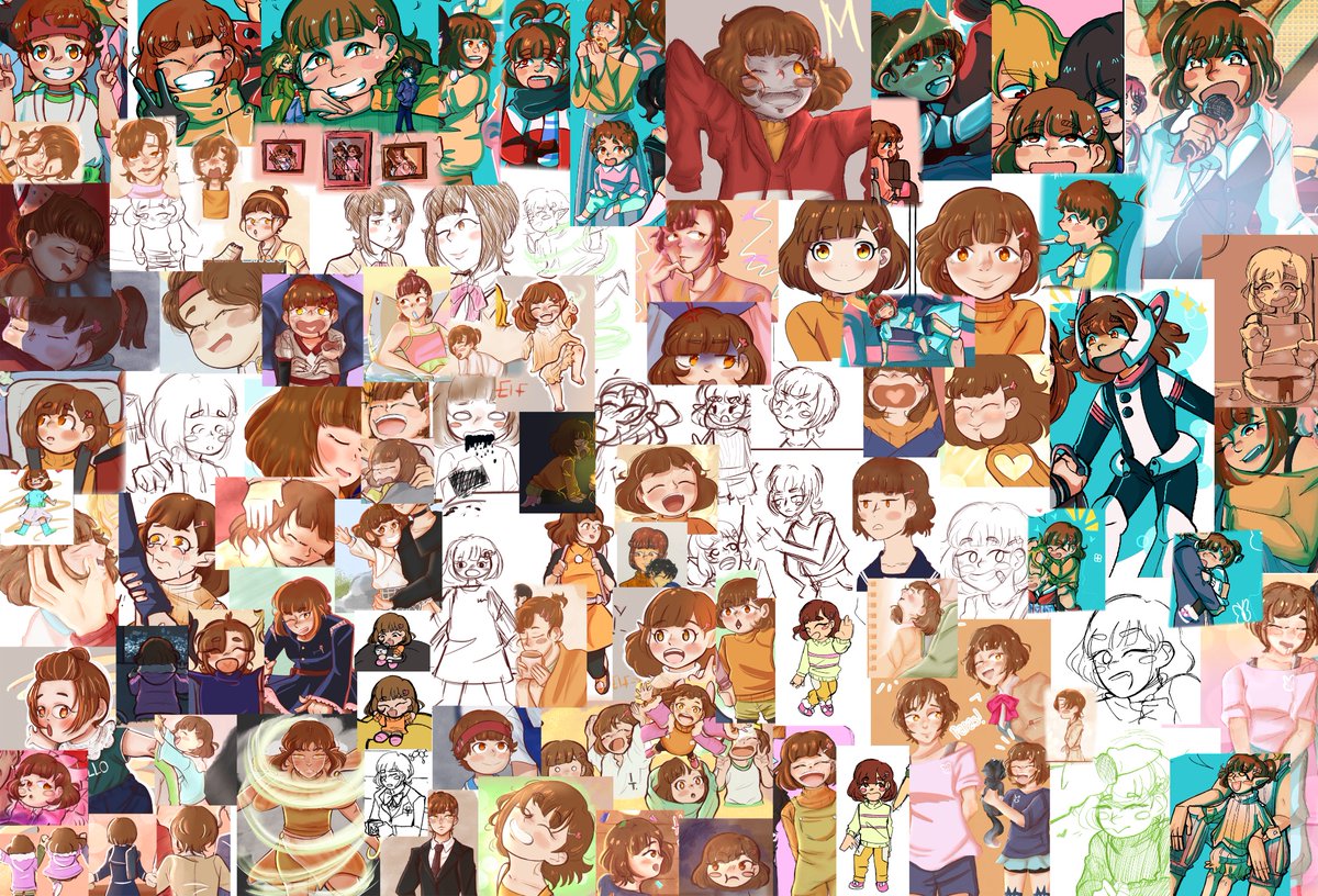 Janep_elliott's tweet photo. Updated Miri collage!! BEHOLD! (almost) every Miri I’ve ever drawn‼️‼️‼️
#BuddyDaddies https://t.co/YNUUQUazLv