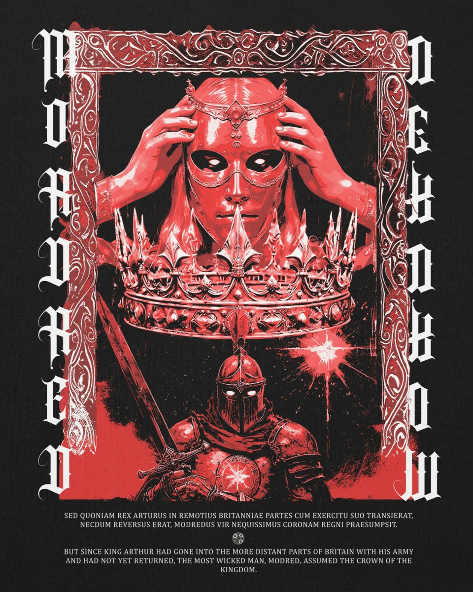 Aphodis's tweet photo. Mordred the Betrayer's Crown graphic t-shirt https://t.co/Hp4vFI4CsT