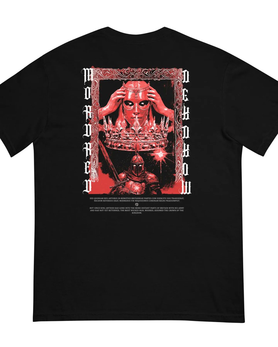Aphodis's tweet photo. Mordred the Betrayer's Crown graphic t-shirt https://t.co/Hp4vFI4CsT
