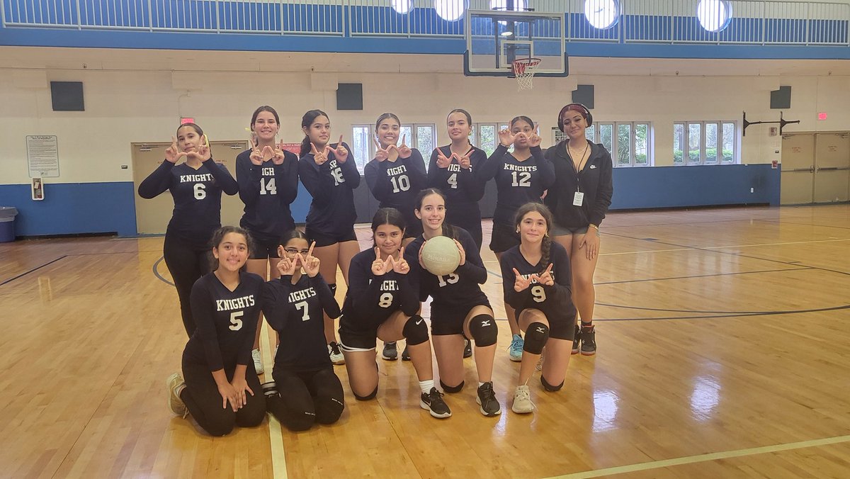 Our middle school girls volleyball team won their first game of the year against Miami Springs Middle 25-11 and 25-15.