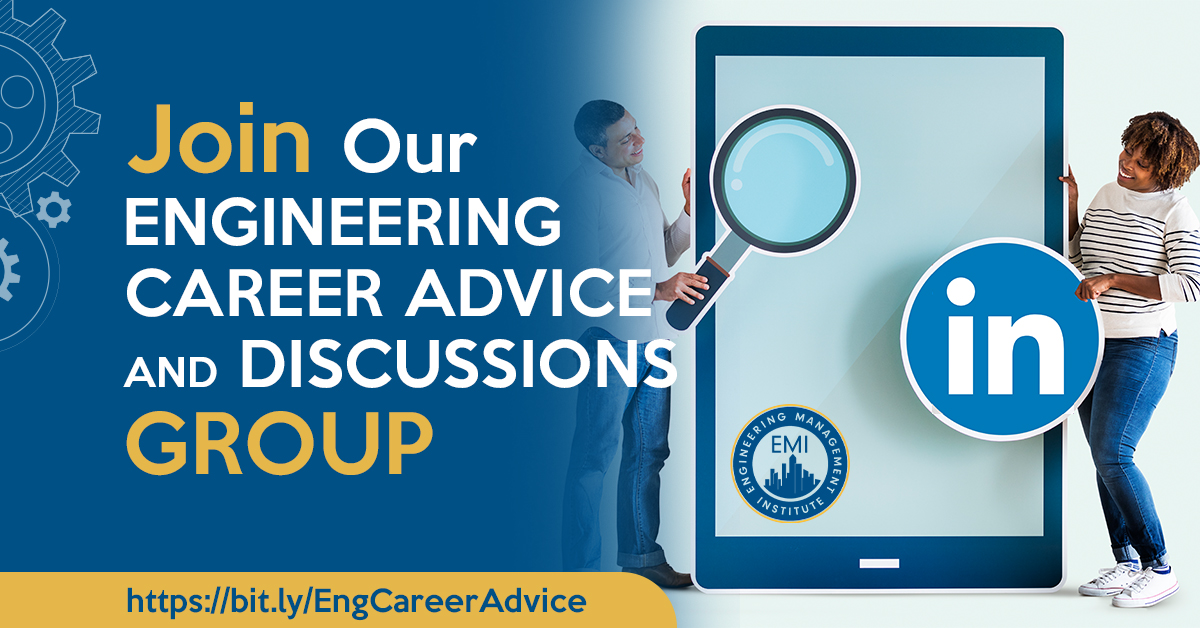 EngMgtInstitute's tweet image. Where do you go for your engineering career advice? Look no further than our Engineering Career Advice and Discussion Group! It is a forum where #Engineers and #EngineeringStudents of all experience levels can seek and give career advice ➡️ bit.ly/EngCareerAdvice #Networking