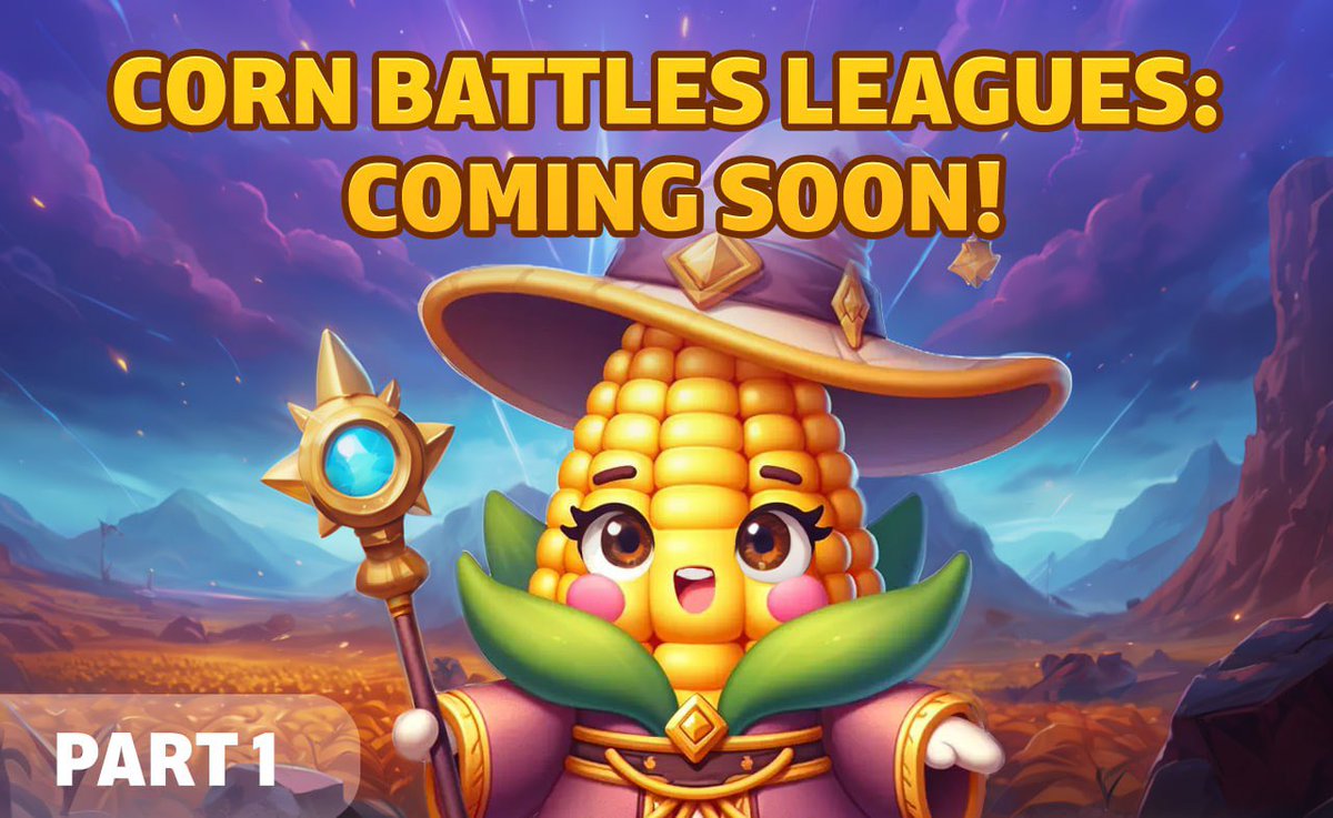 🌽Get ready to discover Corn Leagues: Part 1

Big updates are dropping in a couple of weeks, but we’re gonna get you prepped step by step so you know what to do💪

🌽5 leagues are coming:

Wooden
Bronze
Silver
Gold
Diamond

Each league will have its own rankings and top players🏆