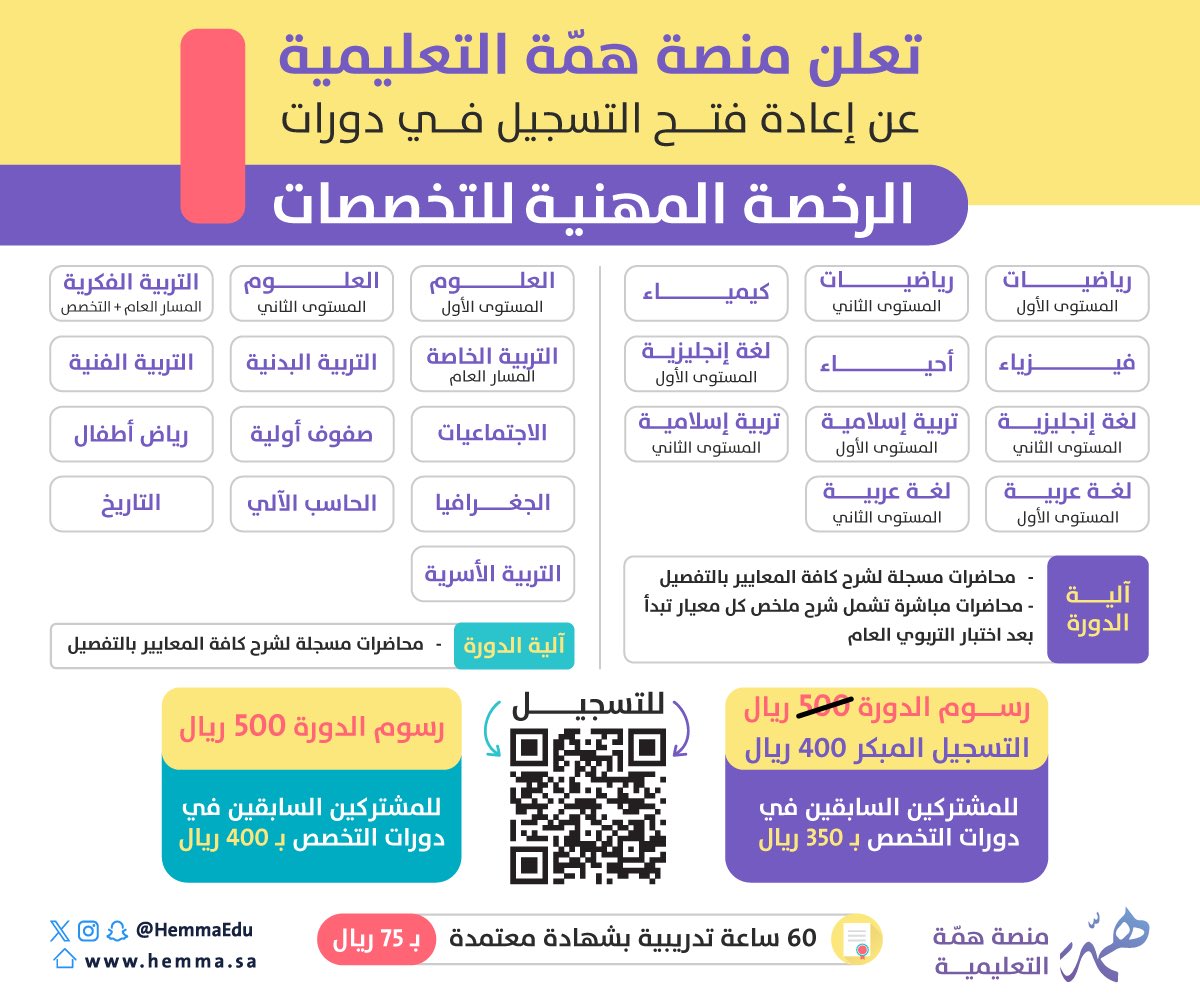منصة همّة التعليمية tweet media