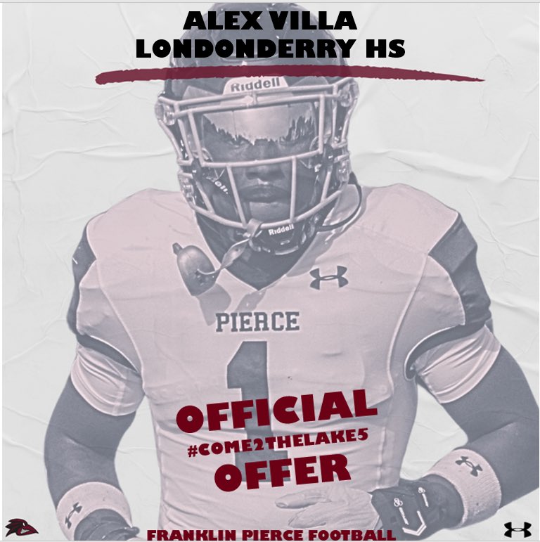Alex Villa (@7alexvilla_) on Twitter photo Blessed to announce that I have received my second offer from <a href="/Coach_GAS/">Russell Gaskamp</a> and <a href="/Ravens_FB/">Franklin Pierce Football</a>. 🐦⬛⛽️
<a href="/JimmyLauzon1/">Jimmy Lauzon</a>
<a href="/Lancer_Power/">Michelle Hart-Miller ATC, NHLAT, CSCS</a>
<a href="/LondonderryFB/">Londonderry Lancers Football</a>
<a href="/ScoutingNE/">Coach Silva</a> Blessed to announce that I have received my second offer from <a href="/Coach_GAS/">Russell Gaskamp</a> and <a href="/Ravens_FB/">Franklin Pierce Football</a>. 🐦⬛⛽️
<a href="/JimmyLauzon1/">Jimmy Lauzon</a>
<a href="/Lancer_Power/">Michelle Hart-Miller ATC, NHLAT, CSCS</a>
<a href="/LondonderryFB/">Londonderry Lancers Football</a>
<a href="/ScoutingNE/">Coach Silva</a>