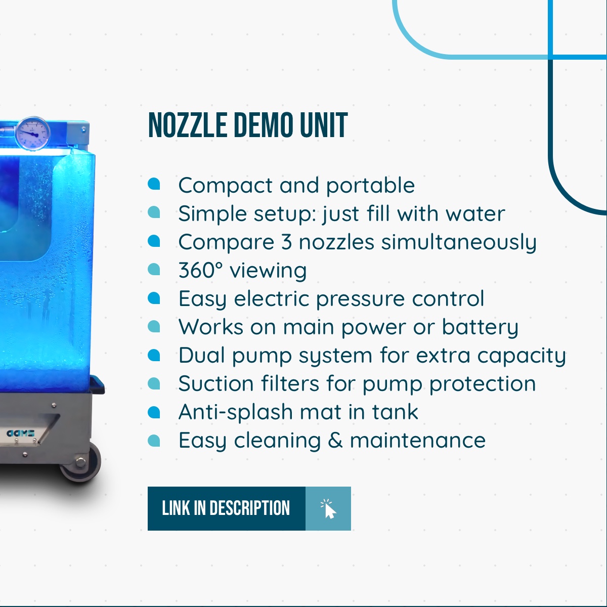 aamsbv's tweet photo. The nozzle is one of the most critical components of any sprayer, yet it is often overlooked. With the AAMS Demo Unit, operators can gain a more in-depth understanding of nozzle characteristics and their impact on performance. 💦🌱 https://t.co/9OLQhWLnrk