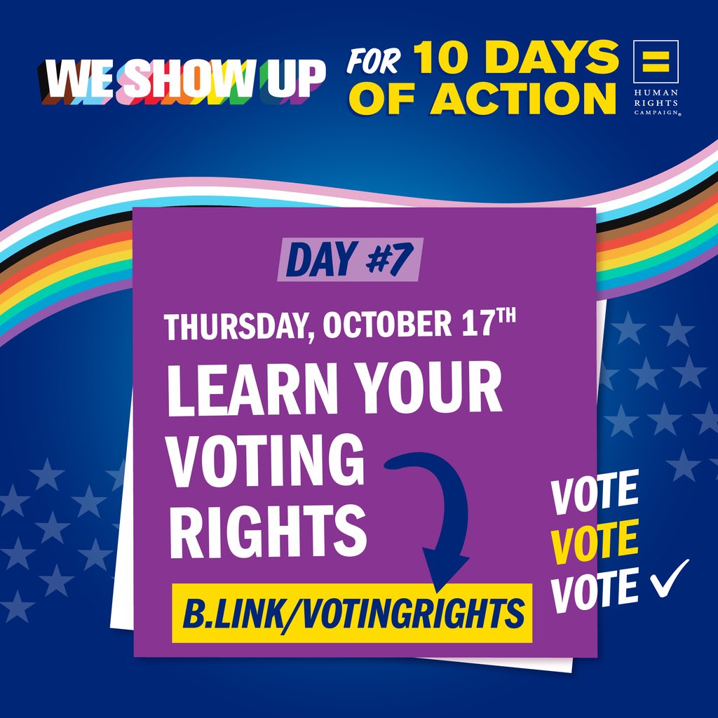 Voting is your right! Learn more: B.LINK/VOTINGRIGHTS