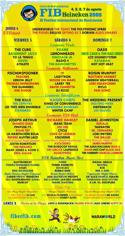 luisiete007's tweet photo. Repasando a The Cure en festivales, ojito el cartel del FIB 2005

Quizá la mayor recopilación de muchas de las q son mis bandas favoritas. Muy muy tralleros, recuerdo perfectamente, Radio 4 y Kasabian, entonces empezando

Keane, Oasis, The Lemonheads...

https://t.co/wvLIVJ1beP https://t.co/32DZlmZFXN