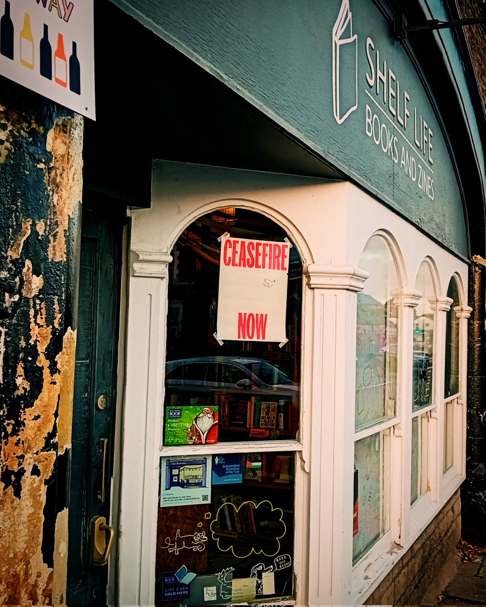 Cardiff Stop the War (@cardiffstw) on Twitter photo Canton, Cardiff
<a href="/shelflifecdf/">Shelf Life Books & Zines</a> bookstore calls for a ceasefire now, urging us to bear witness. Such spaces remind us that knowledge transcends borders, that books can resist, and words can disarm. Seek out their ethical reads—knowledge is our weapon. #PeaceInPalestine Canton, Cardiff
<a href="/shelflifecdf/">Shelf Life Books & Zines</a> bookstore calls for a ceasefire now, urging us to bear witness. Such spaces remind us that knowledge transcends borders, that books can resist, and words can disarm. Seek out their ethical reads—knowledge is our weapon. #PeaceInPalestine