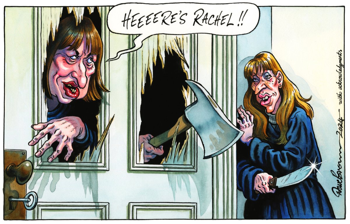 Dave Brown (@davebrowntoons) on Twitter photo Tomorrow's <a href="/Independent/">The Independent</a> cartoon... #RachelReeves #AngelaRayner #Budget2024 #AutumnBudget #Cuts #SpendingCuts #Services #Austerity #BlackHole Tomorrow's <a href="/Independent/">The Independent</a> cartoon... #RachelReeves #AngelaRayner #Budget2024 #AutumnBudget #Cuts #SpendingCuts #Services #Austerity #BlackHole