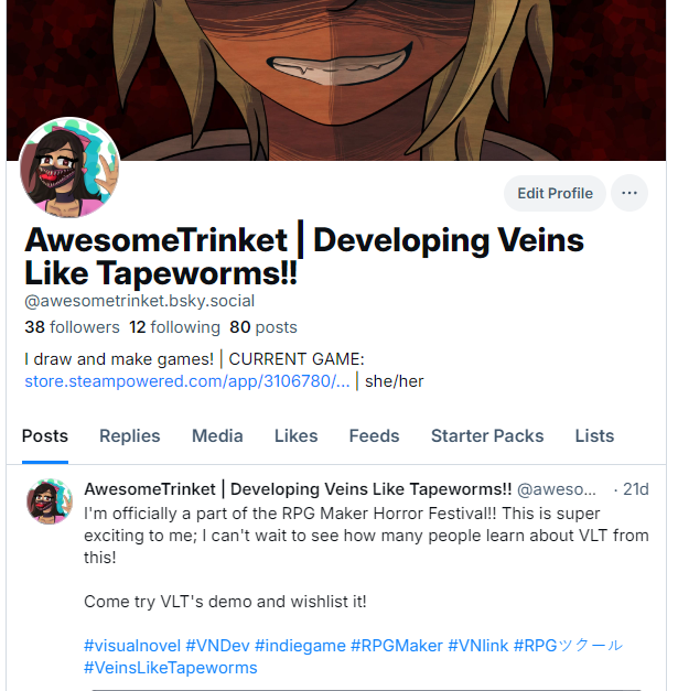 Hey all! So uh. In case things go apocalyptically bad, I'm also on these two sites! Gimme a follow if you like; I'm trying REALLY hard to be better at updating them.

I'm not doing anything with this account 'till this site shuts down, but always good to have backup plans.