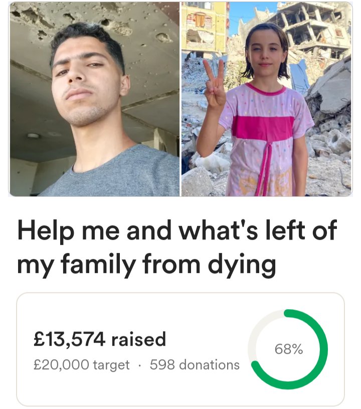 Dr_Mustafa5's tweet photo. I BEG U , DONT IGNORE FOR IMPORTANCE

We are £1426 away from our partial goal 🥹😭, remember I lost my dad and I want to evacuate my mum and little sister before I lose them, you'll be a hero if you help reach the goal

https://t.co/FD8ELl9XDO https://t.co/EozYssXDJ8