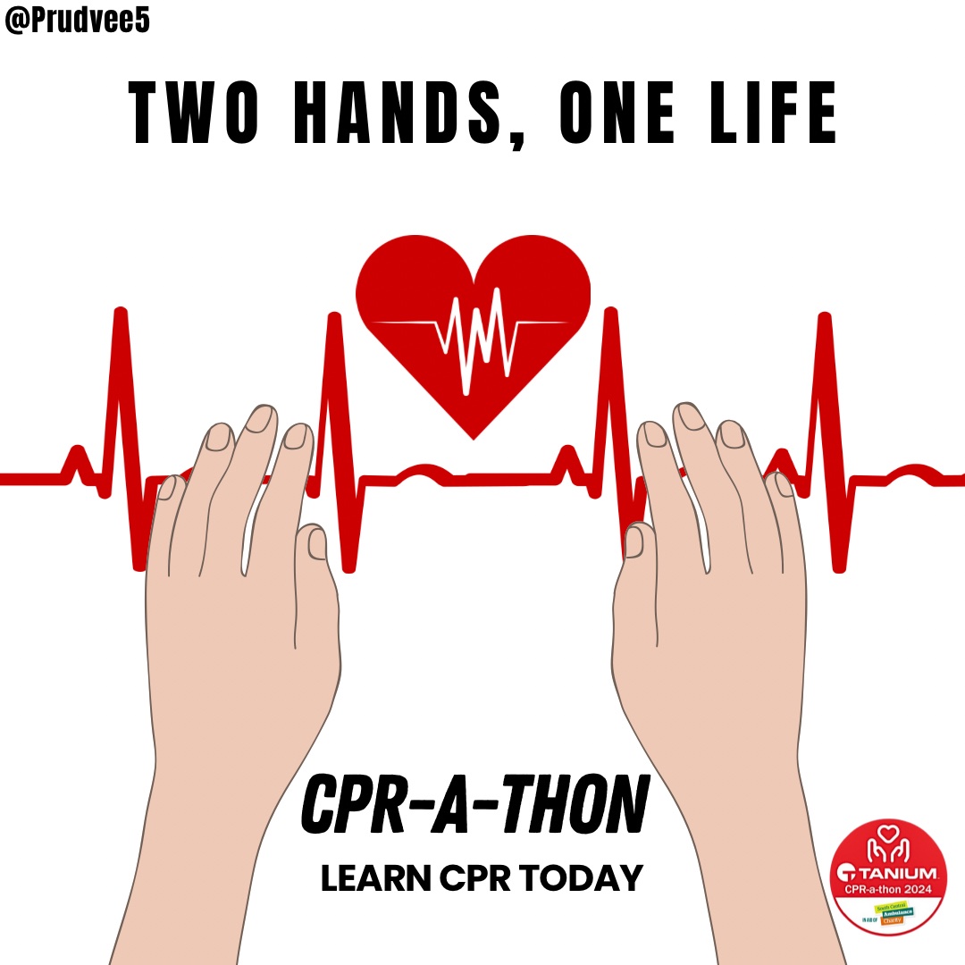 Prudvee5's tweet photo. ♥️
One Minute Brief of the Day:
Create posters to promote 
@Tanium &amp; @scacharity ‘s #CPRaTHON supporting 
@ResusCouncilUK
 to raise awareness of #RestartAHeartMonth &amp; the importance of knowing CPR.
@OneMinuteBriefs https://t.co/XIIOASXXX3