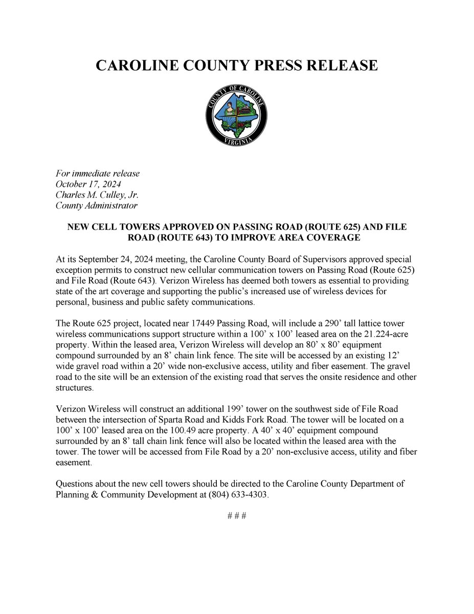 Caroline VA (@carolinegov) on Twitter photo 