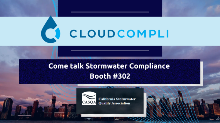 cloudcompli's tweet photo. Catch CloudCompli at CASQA next week (Booth 302) and discover innovative solutions for streamlined stormwater compliance management! 

#stormwater #cloudcompli #CASQA2024 https://t.co/PXFP3eXRfE