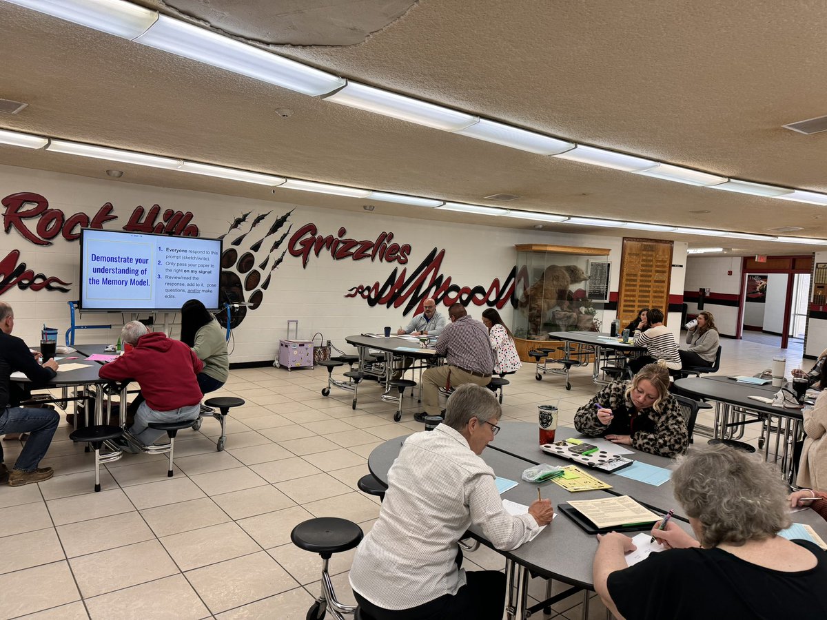 What a great morning of learning here in Rock Hills. I often say “if we know how our brains learn and how to commit learning to our long term memory, we can rule the world!” We grappled with the ideas of rehearsal and retrieval and chunked and chewed through the framework today!