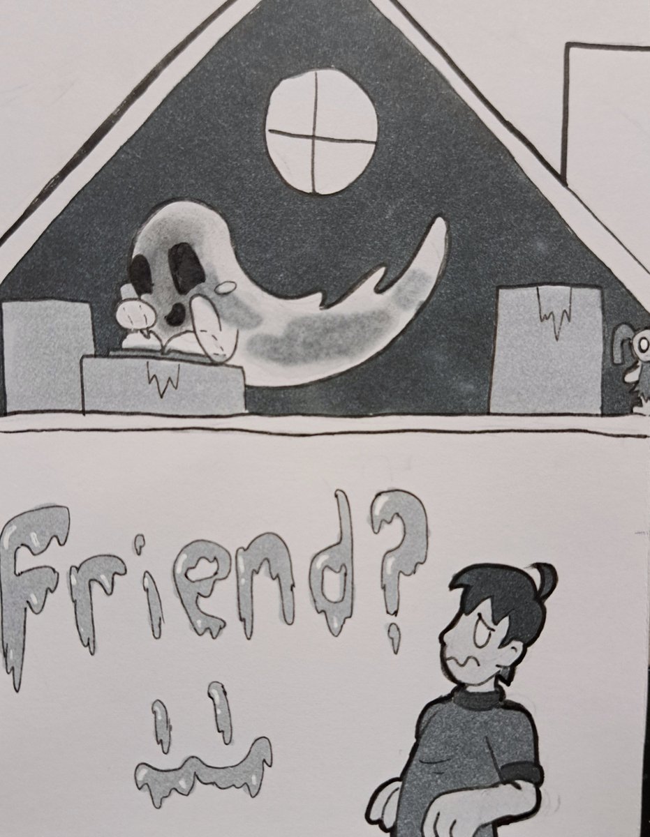 they finally get to use their friend journal!!!

#inktober2024 #inktober #journal