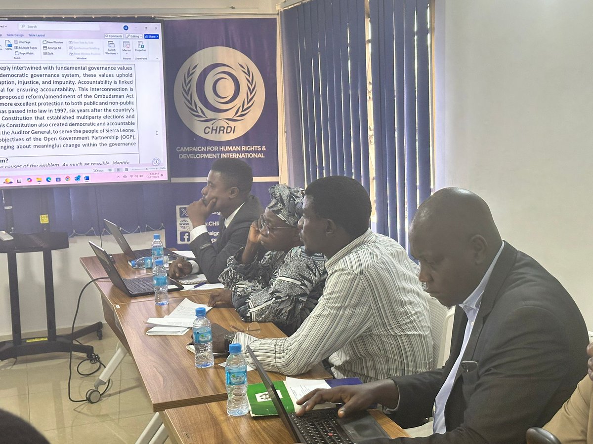 I represented <a href="/Ombudsmansl/">Office of the Ombudsman Sierra Leone</a> in the OGP technical meeting on the Justice Sector. several issues discussed including the review of the Ombudsman Act 1997 to make it more responsive to the needs of the public. Thank you <a href="/chrdiorg/">CHRDI</a>
<a href="/AOMAOMBUDSMAN/">AORC AOMA</a> 
<a href="/the_ioi/">IOI</a> 
<a href="/sesayalpha/">Alpha Sesay</a> 
<a href="/dsengeh/">David Moinina Sengeh</a>